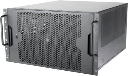 SilverStone RM600 6U Rackmount Chassis, Up to SSI-EEB Motherboard Support, 2x Pre-Installed 80mm Fans Included, Up to 360mm Radiator Support, Steel Material, Black | SST-RM600