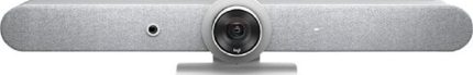 Logitech Rally Bar All In One Conference Webcam, Video Bar for Medium Rooms, 10/100/1G Ethernet, WiFi 802.11a, 128 bit AES Security, Pan/Tilt/Zoom Camera, White, UK-ME | 960-001324
